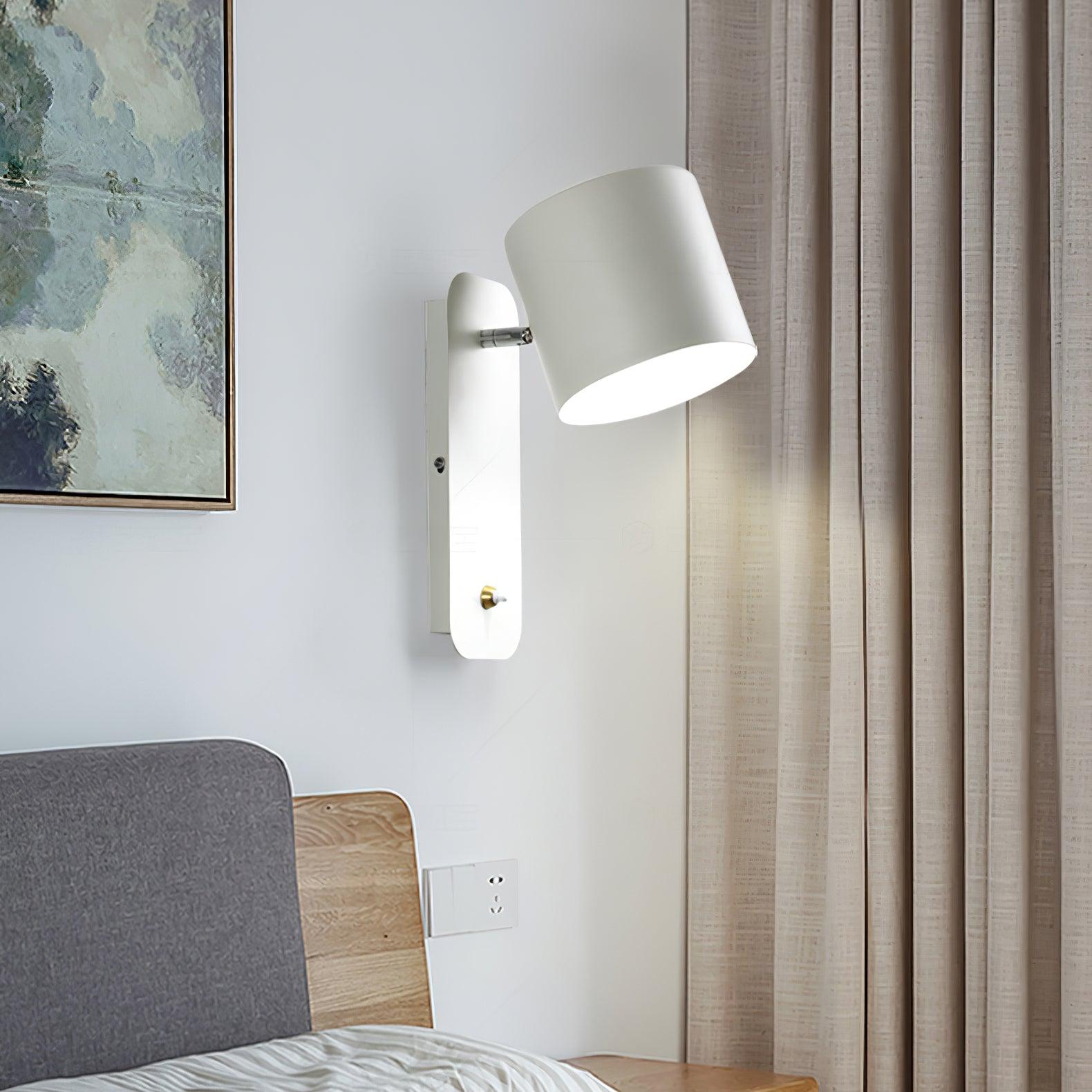 Moderne minimalistische draaibare cilindervormige LED-wandlamp, 1-licht