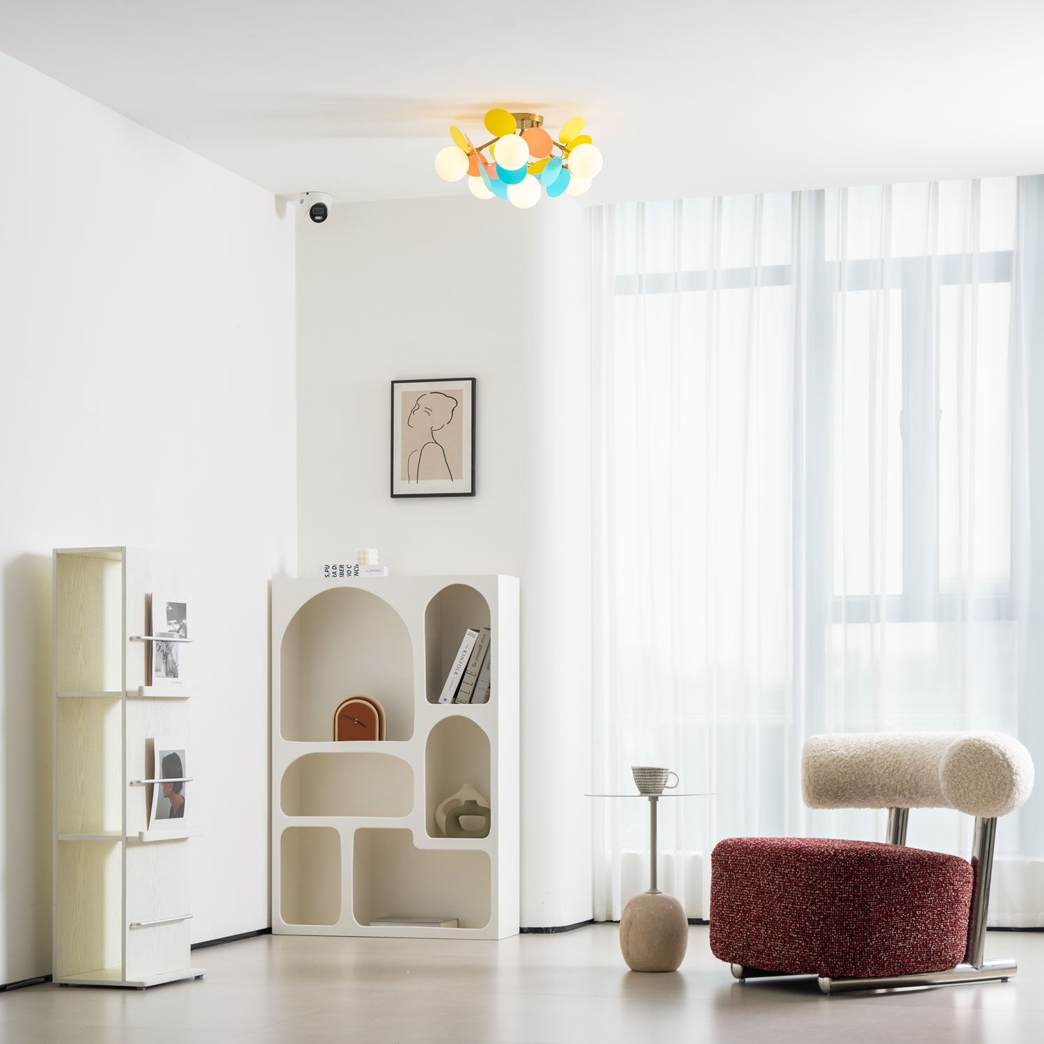 Moderner Macaron-Globus-LED-Deckenleuchte 1-Flammig