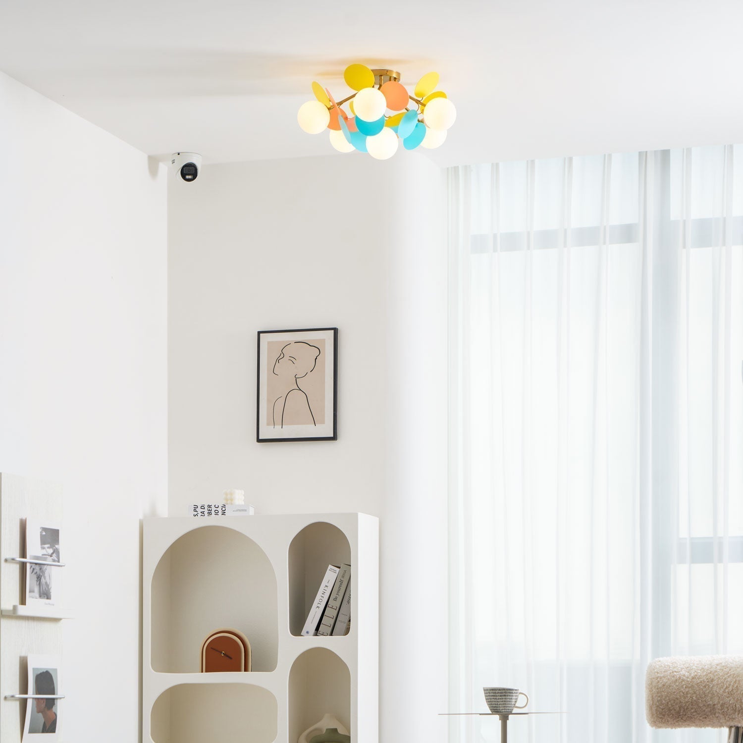 Moderner Macaron-Globus-LED-Deckenleuchte 1-Flammig