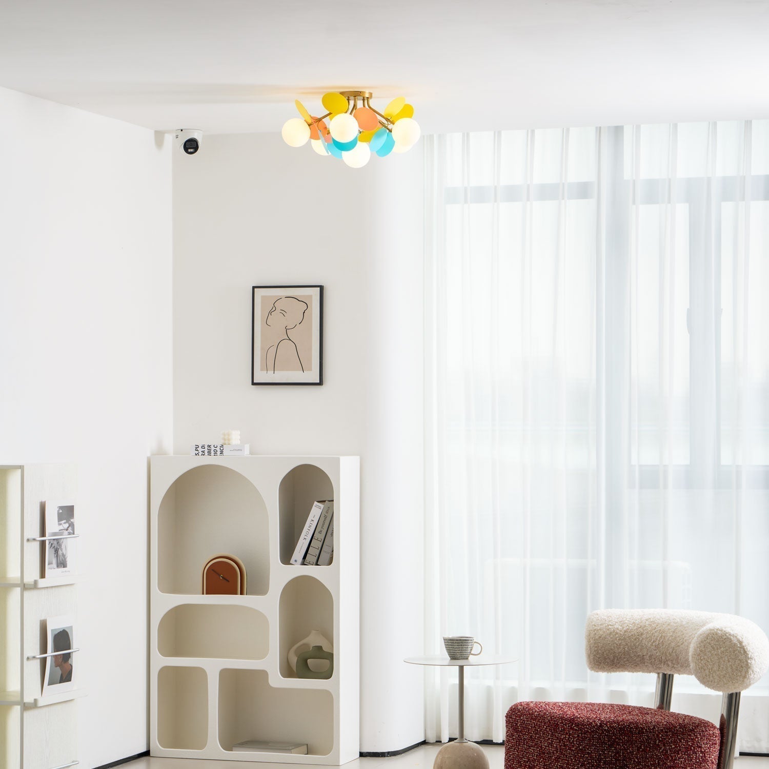 Moderner Macaron-Globus-LED-Deckenleuchte 1-Flammig