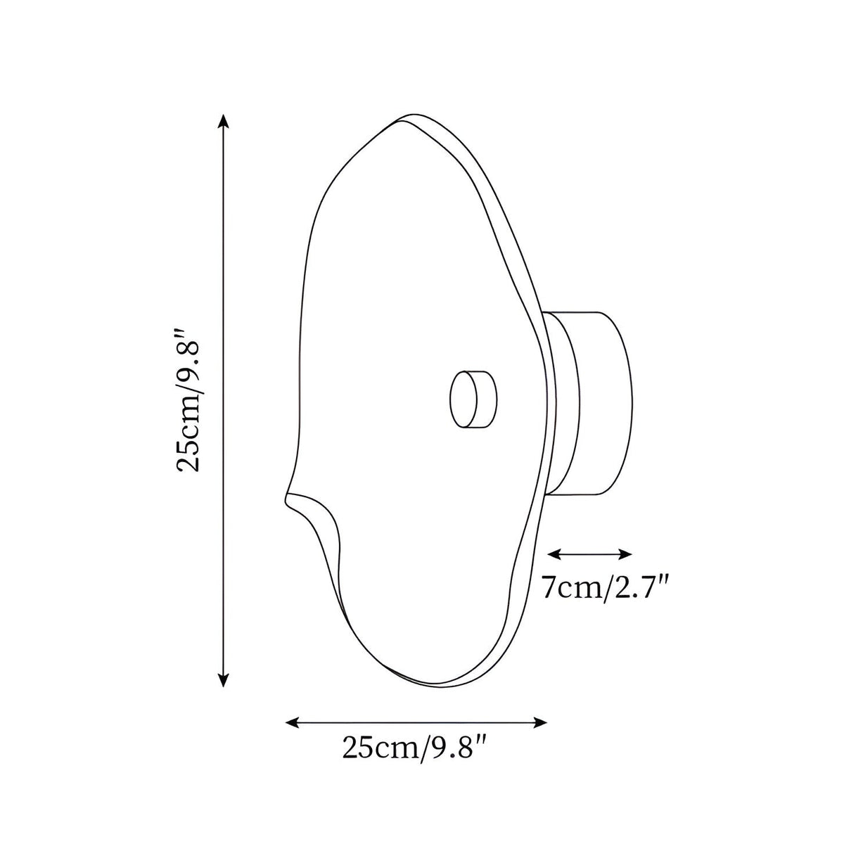 Nordische gebogene Glas Japandi LED-Wandleuchte 1-flammig