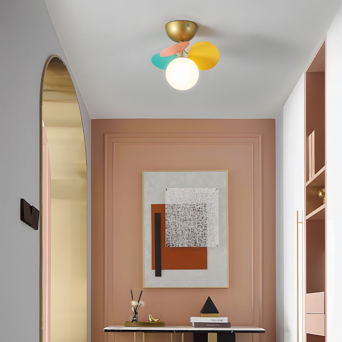 Moderner Macaron-Globus-LED-Deckenleuchte 1-Flammig