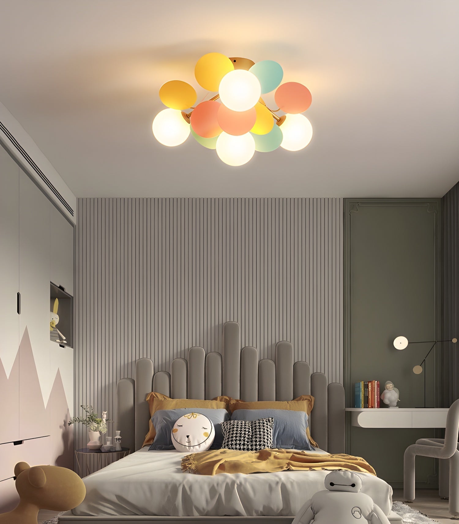 Moderner Macaron-Globus-LED-Deckenleuchte 1-Flammig