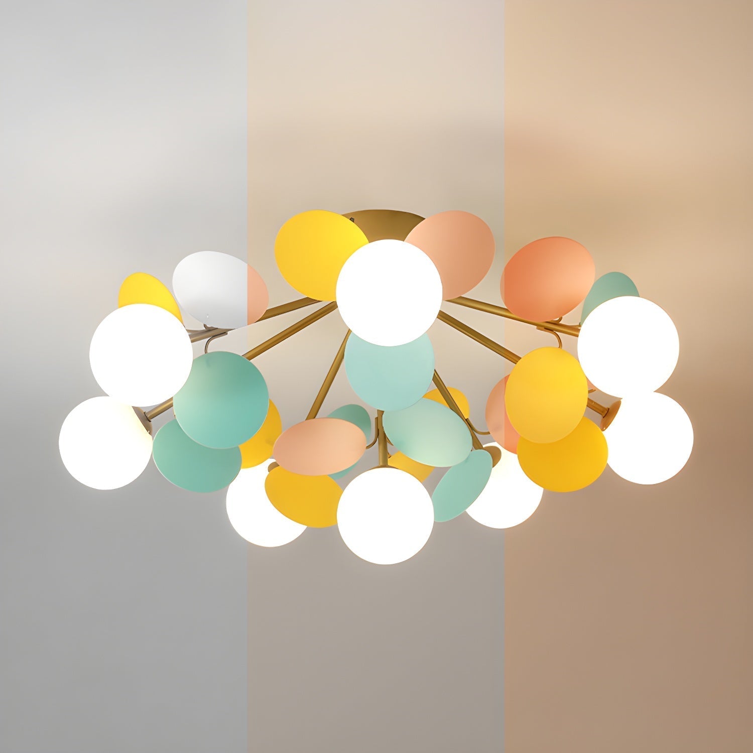 Moderner Macaron-Globus-LED-Deckenleuchte 1-Flammig