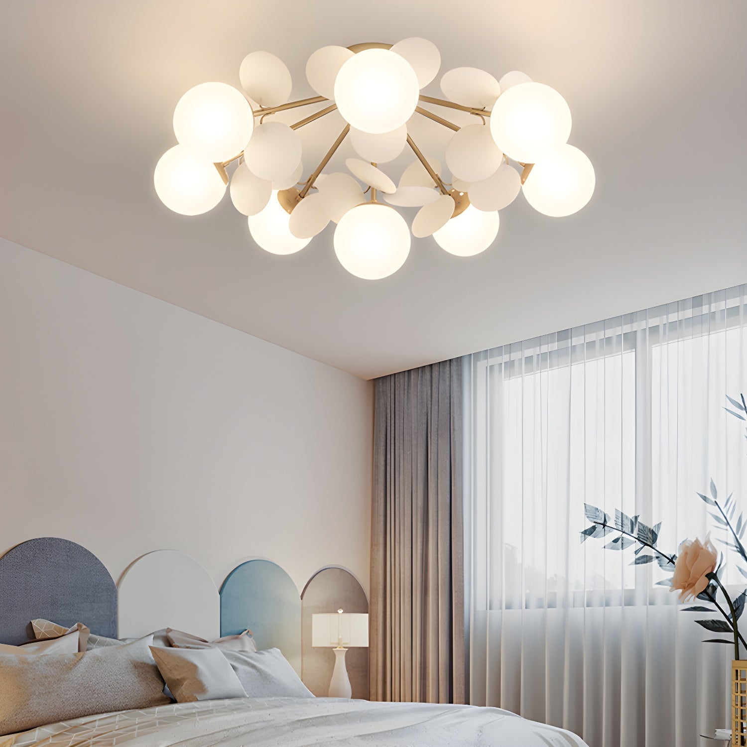 Moderner Macaron-Globus-LED-Deckenleuchte 1-Flammig