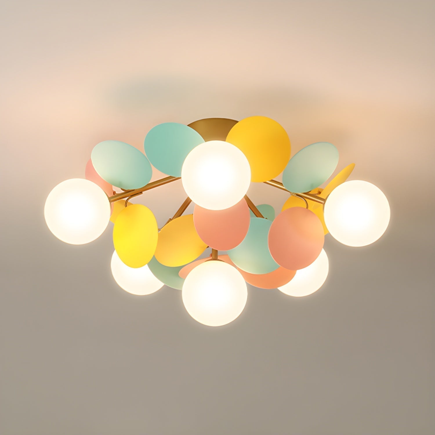 Moderner Macaron-Globus-LED-Deckenleuchte 1-Flammig