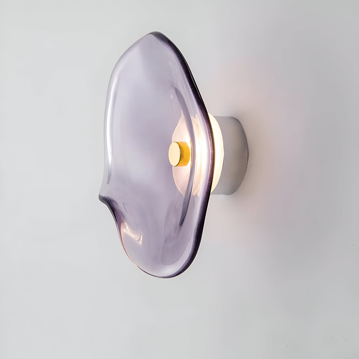 Nordische gebogene Glas Japandi LED-Wandleuchte 1-flammig