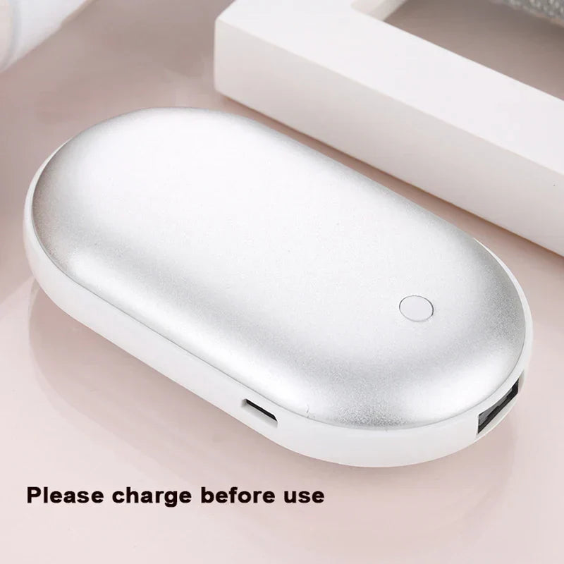 Ultradünner doppelseitiger Handwärmer mit 3 Temperaturstufen, USB, wiederverwendbar, Winterwarm