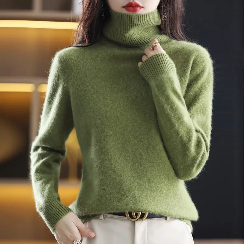 AuroraWeave 100% Kasjmier Coltrui Voor Vrouwen Herfst Gebreid