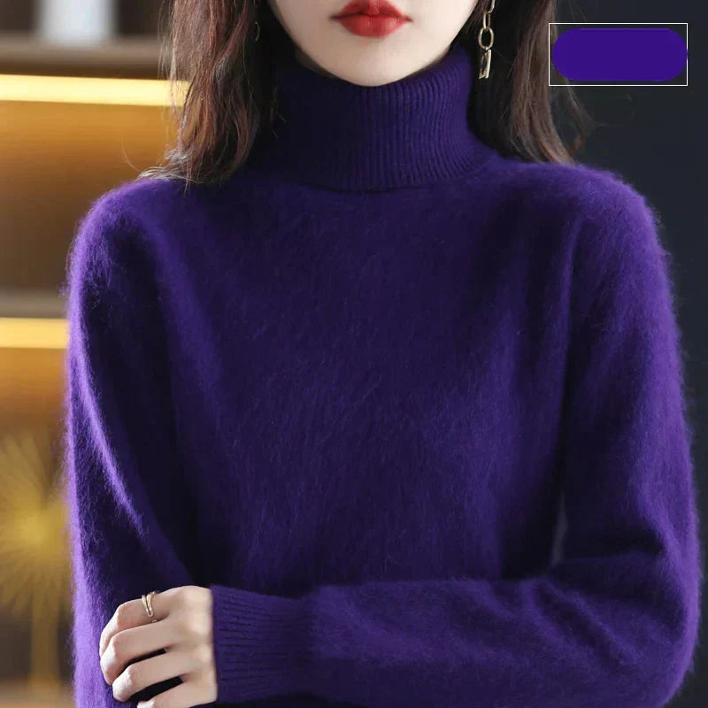 Suéter de cuello alto Nyorelle 100% cachemira para otoño e invierno