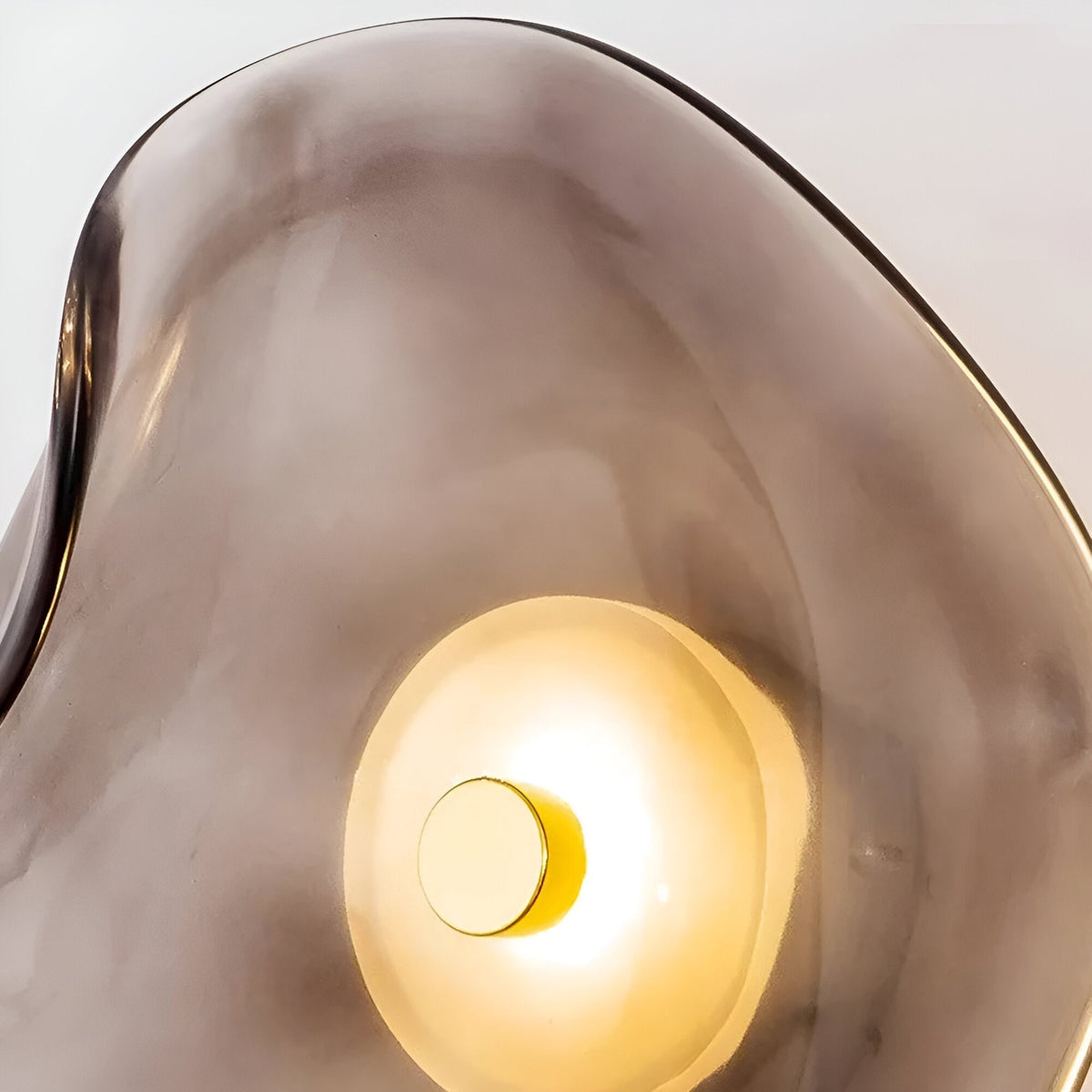 Nordische gebogene Glas Japandi LED-Wandleuchte 1-flammig