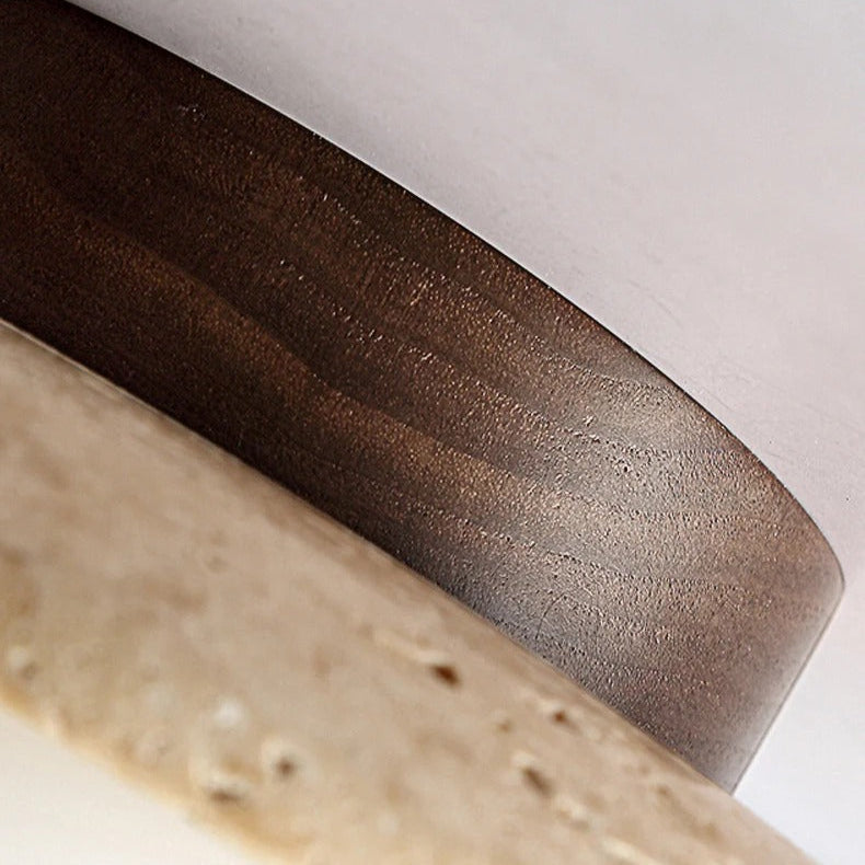 Lampada da soffitto rotonda in travertino minimalista nordica LED 1 luce