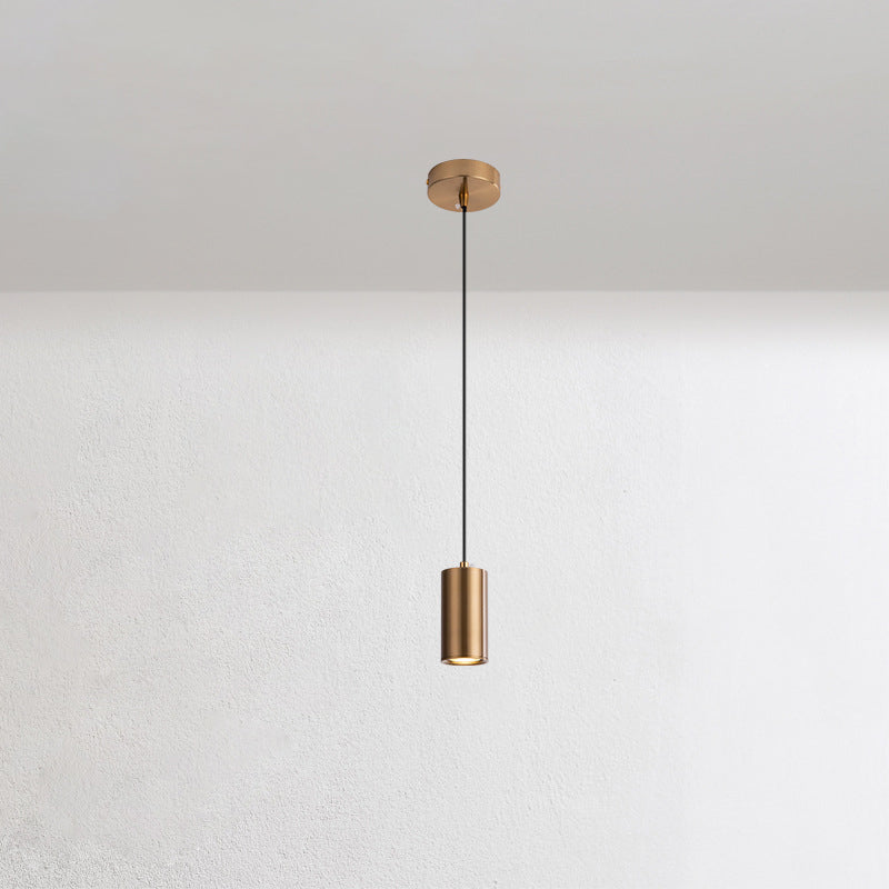 Lámpara colgante nórdica minimalista de columna de hierro 1 luz