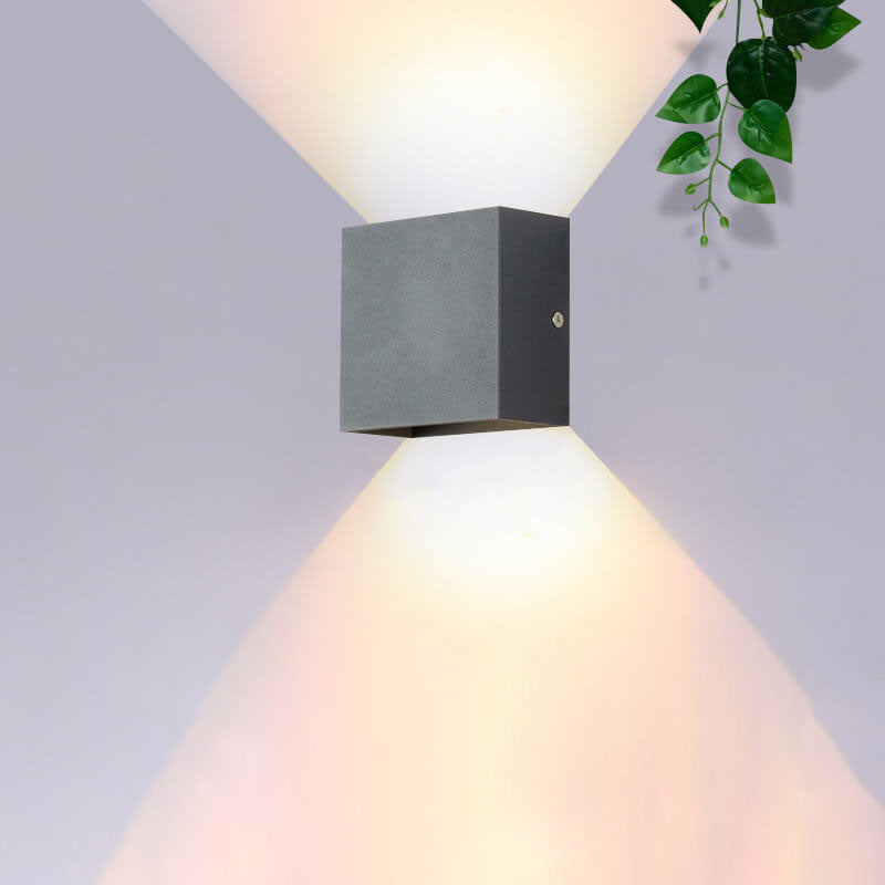 Moderner quadratischer LED-Wandleuchter 1-Flammig