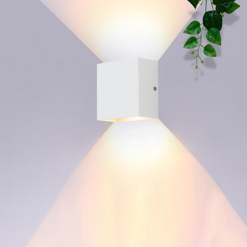 Moderner quadratischer LED-Wandleuchter 1-Flammig