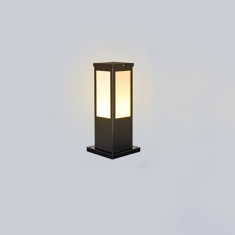 Lámpara Solar Moderna Cuadrada LED para Camino Exterior 1-Luz