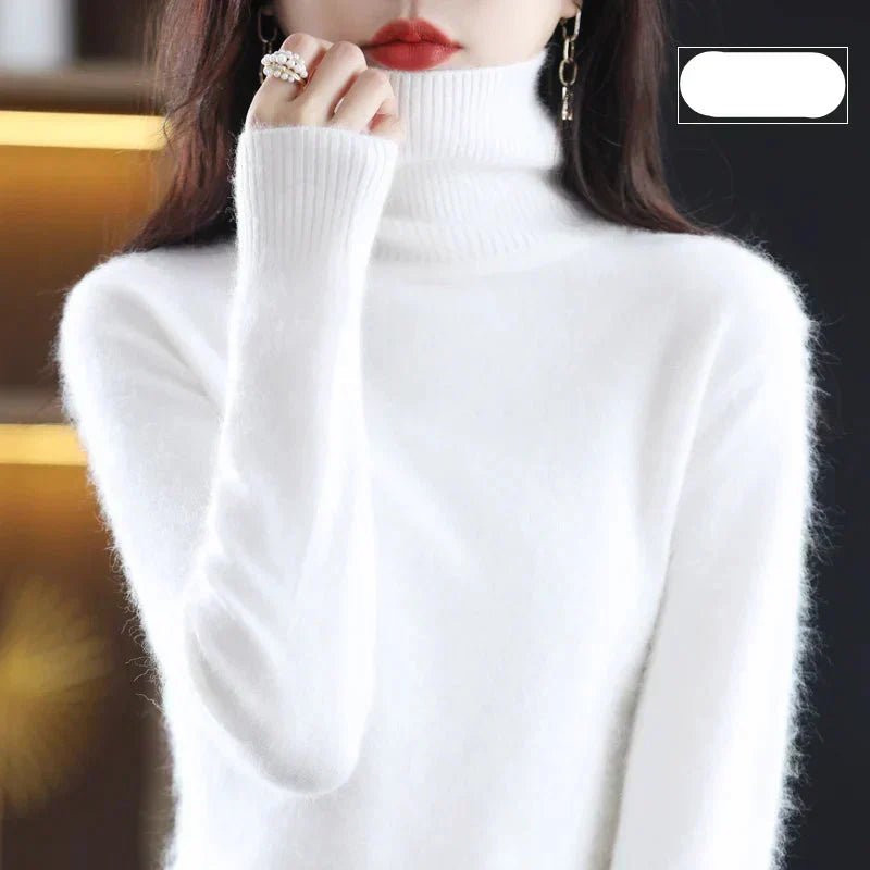 Suéter de cuello alto Nyorelle 100% cachemira para otoño e invierno