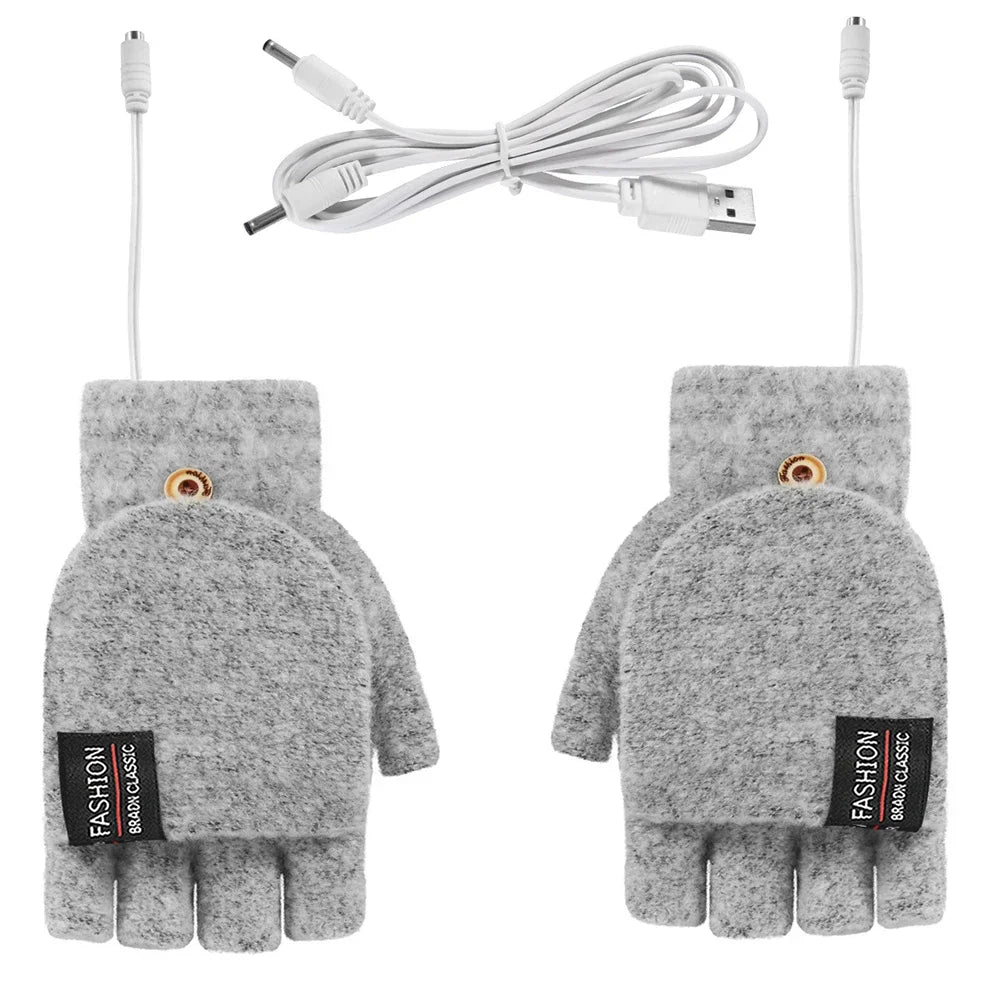 Elektrisch beheizte Handschuhe – USB wiederaufladbare Winter-Handwärmer für Skisport