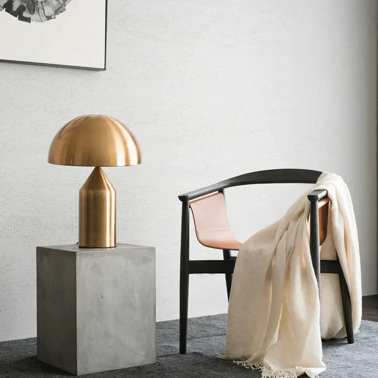 Nordic Brass Dome LED Table Lamp 3-Light