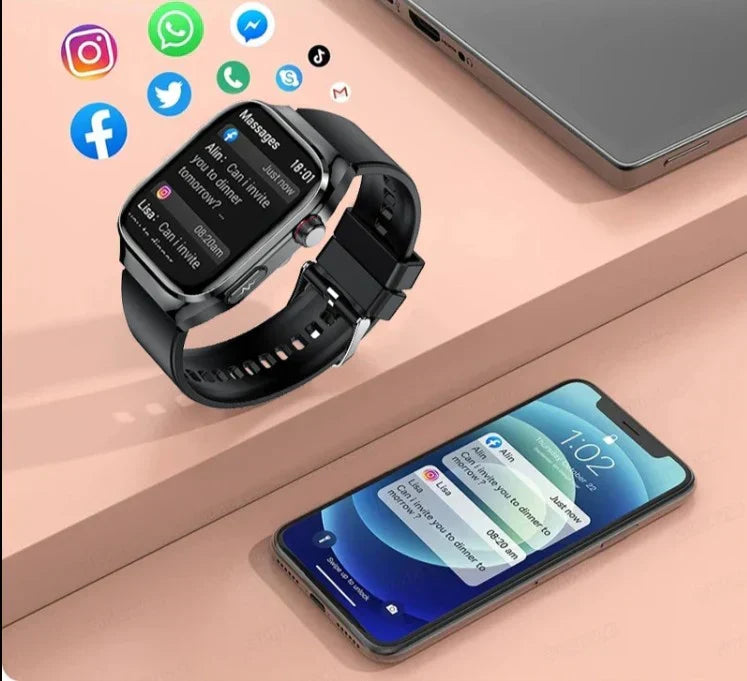 Orologio NexaPulse Monitoraggio Glicemia, ECG, Acido Urico, Bluetooth