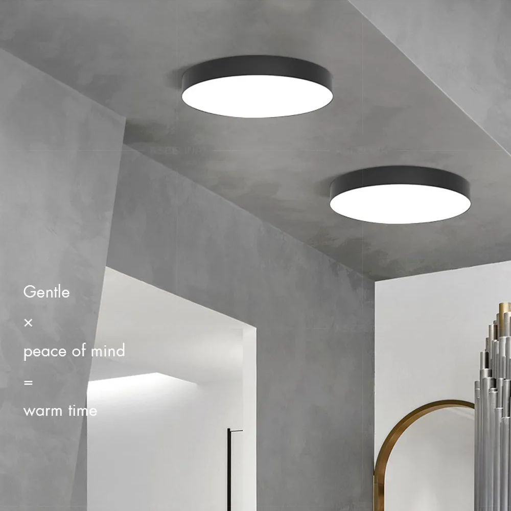 Moderne minimalistische runde LED-Deckenleuchte 1-flammig