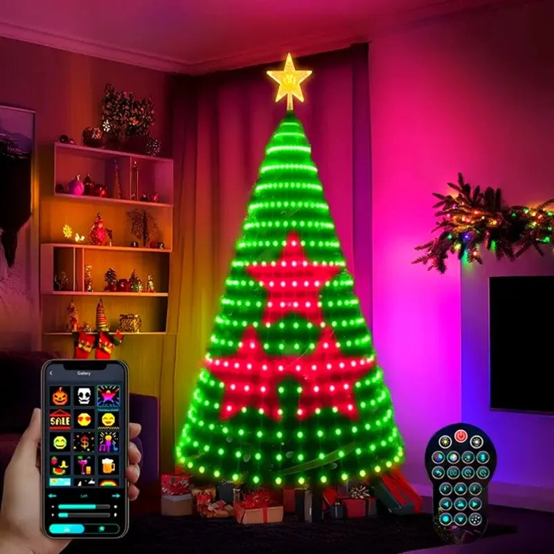 Smart RGB Christmas Tree Lights 400LED App Remote Control Indoor Outdoor Decor