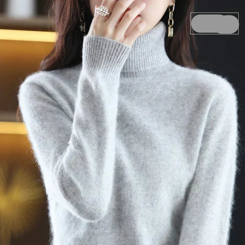 Suéter de cuello alto Nyorelle 100% cachemira para otoño e invierno
