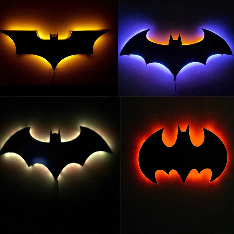 ZK50 Color Changing LED Night Light Bat Wing Wall Lamp Remote Bedside Ambient Light
