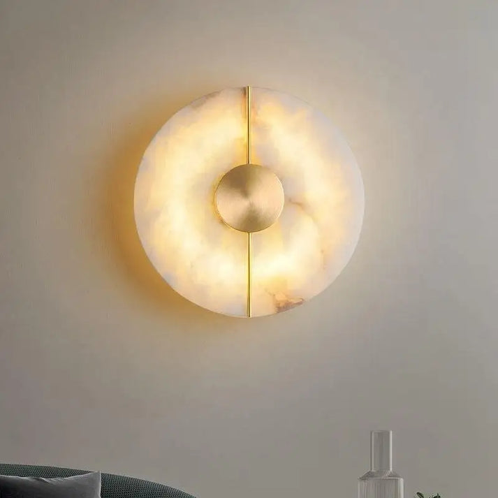 Moderner nordischer Marmor runder Wandleuchter LED 1-Flammig