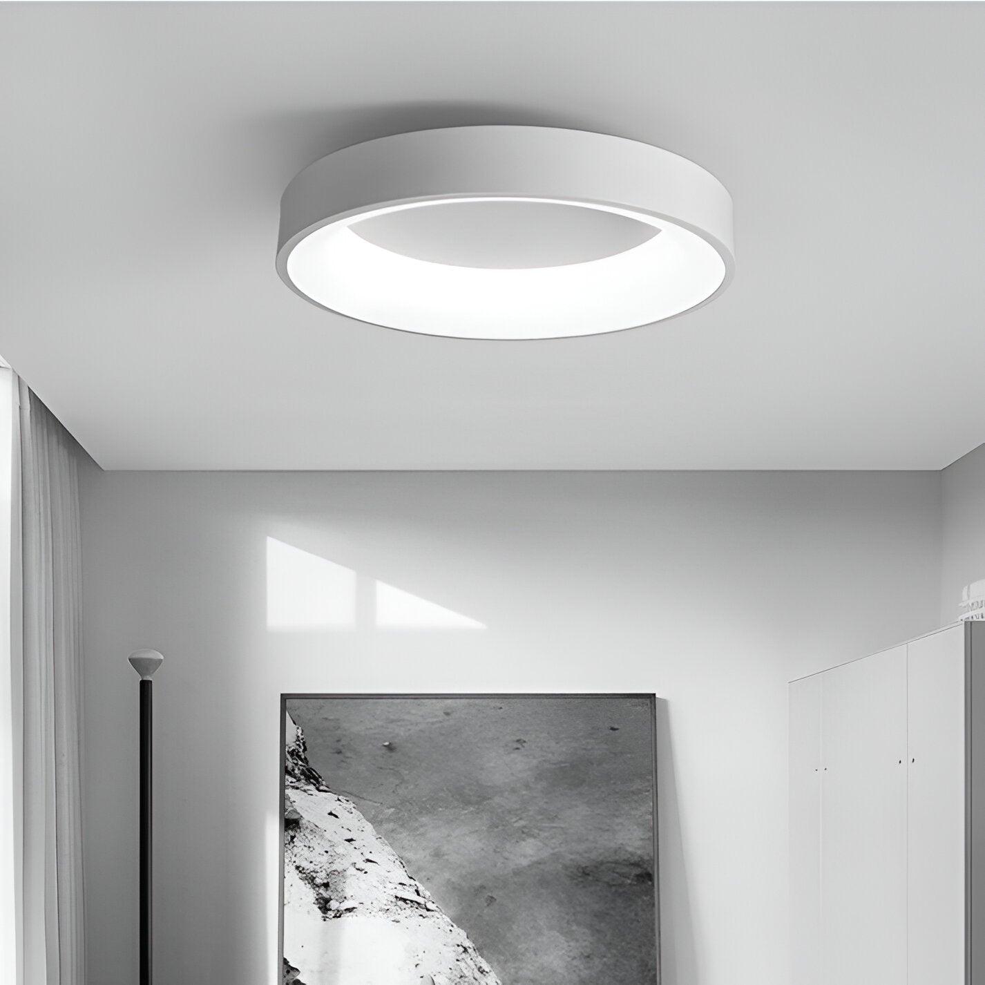 Nordische moderne runde LED-Deckenleuchte 1-flammig