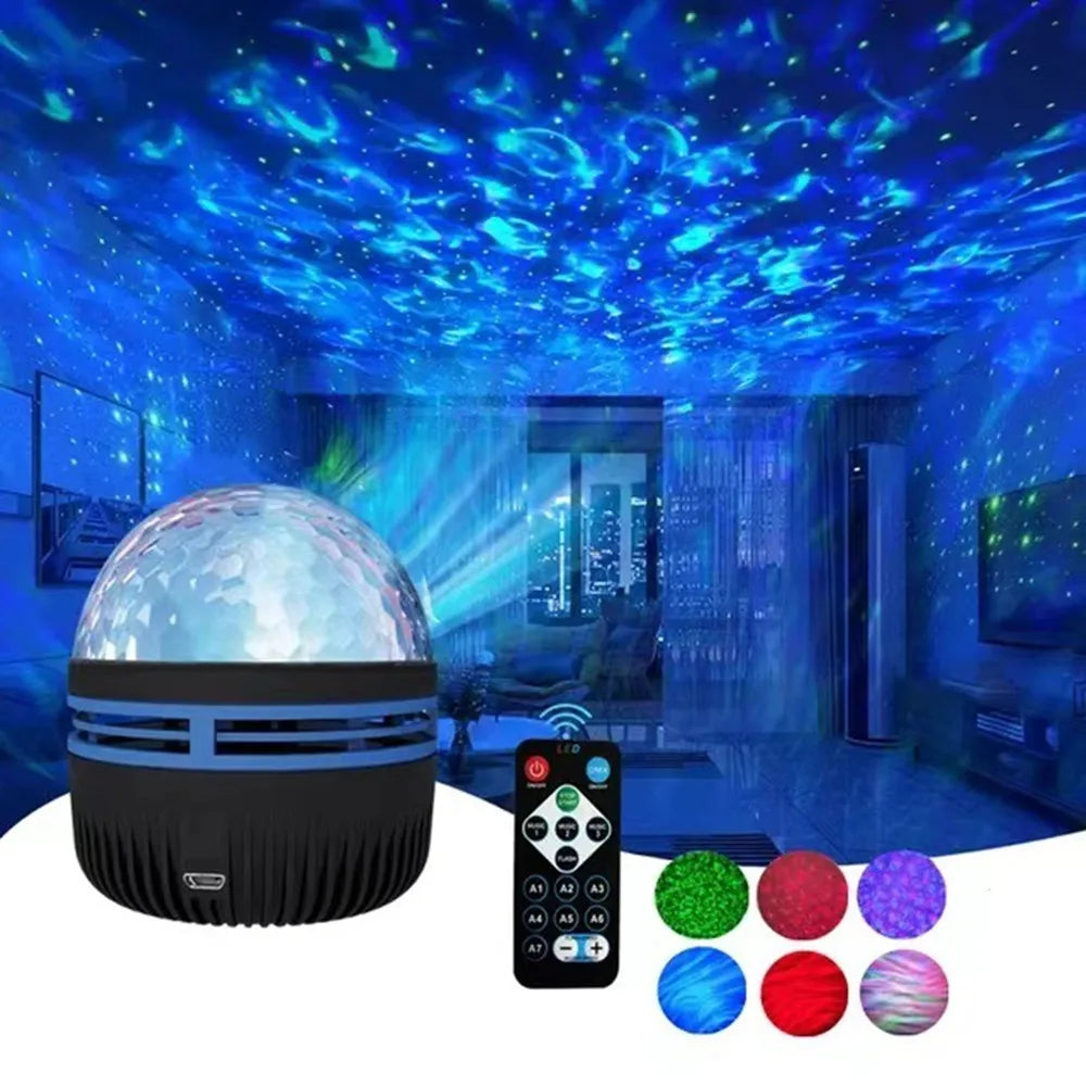 Galaxy Projector Aurora Star Light with Remote RGB 360° LED Night Light USB