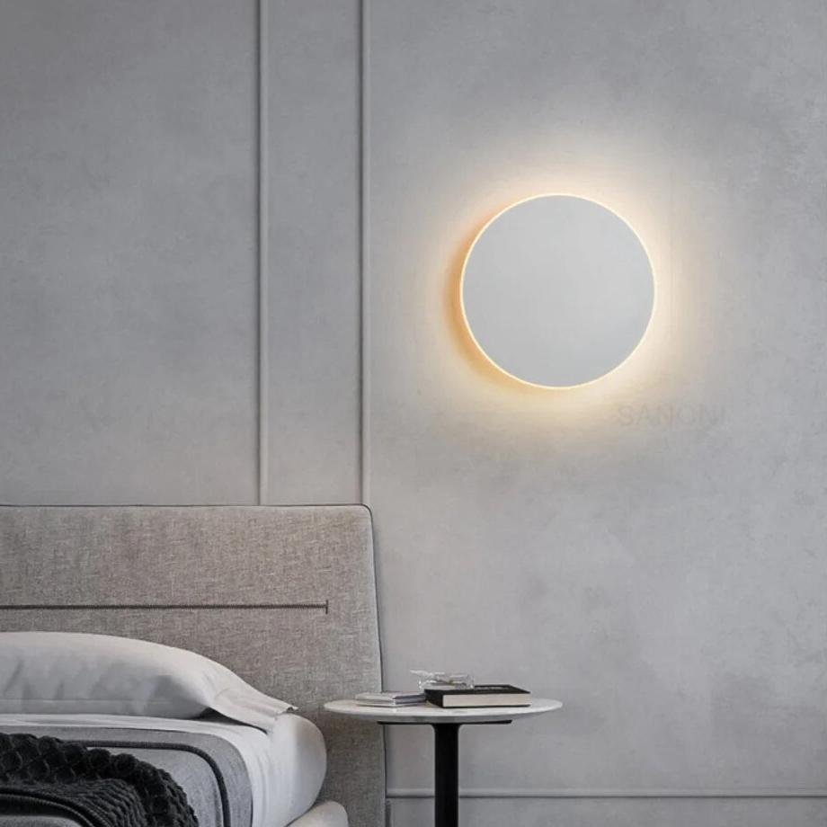 Aplique LED redondo moderno nórdico de 1 luz