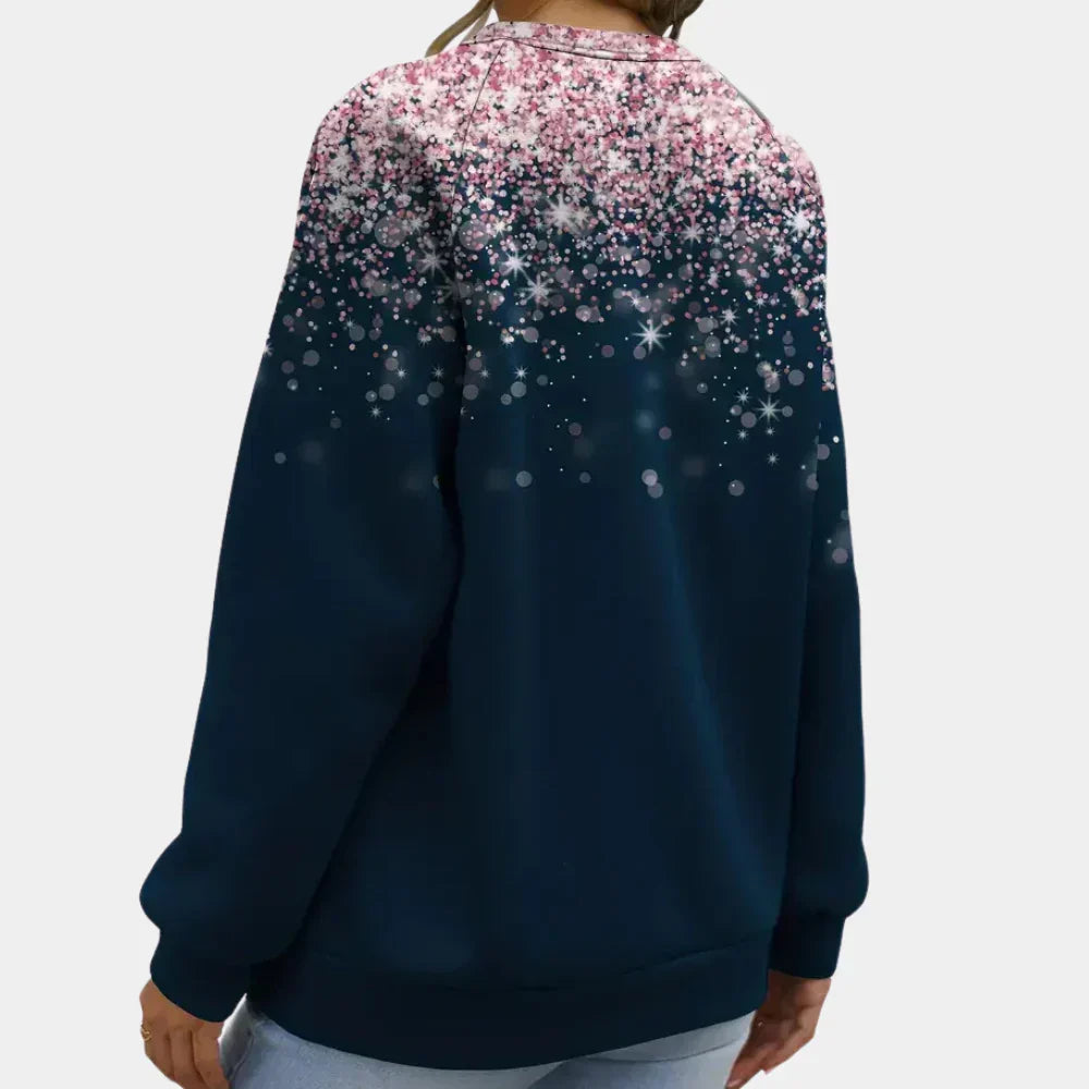 Eleganter Damenpullover mit Schneeflockenmotiv