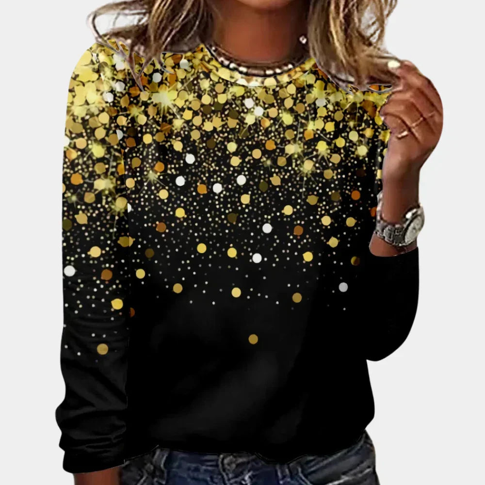 Eleganter Damenpullover mit Schneeflockenmotiv