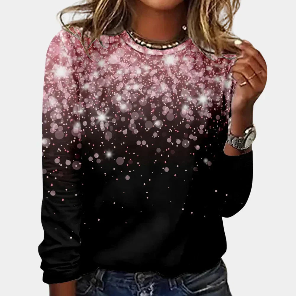 Eleganter Damenpullover mit Schneeflockenmotiv