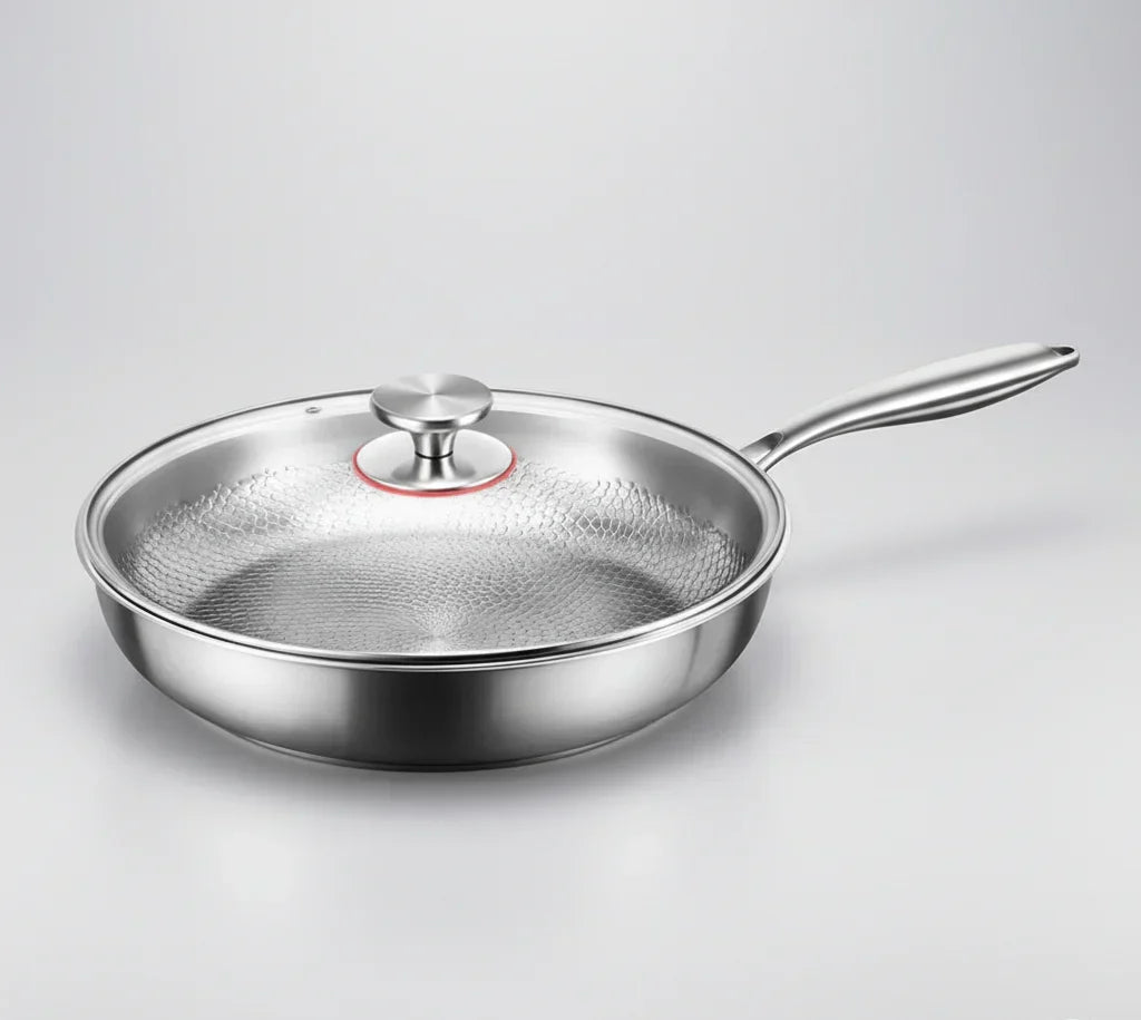 CHEFTRIUM – titanium gehamerde antiaanbakpan voor inductiekookplaten en dagelijks koken