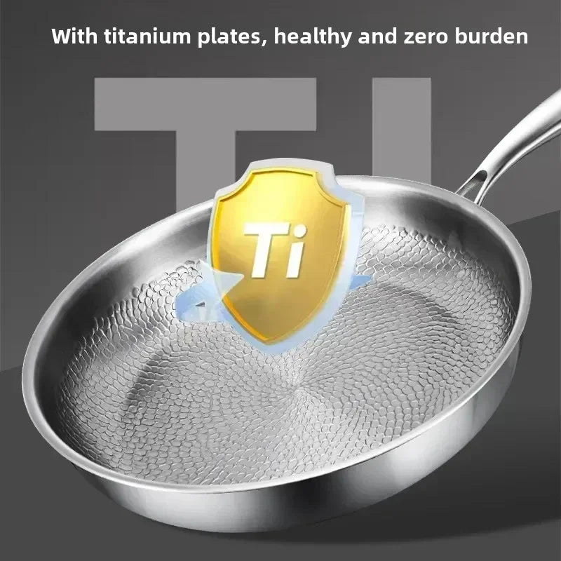 CHEFTRIUM – titanium gehamerde antiaanbakpan voor inductiekookplaten en dagelijks koken