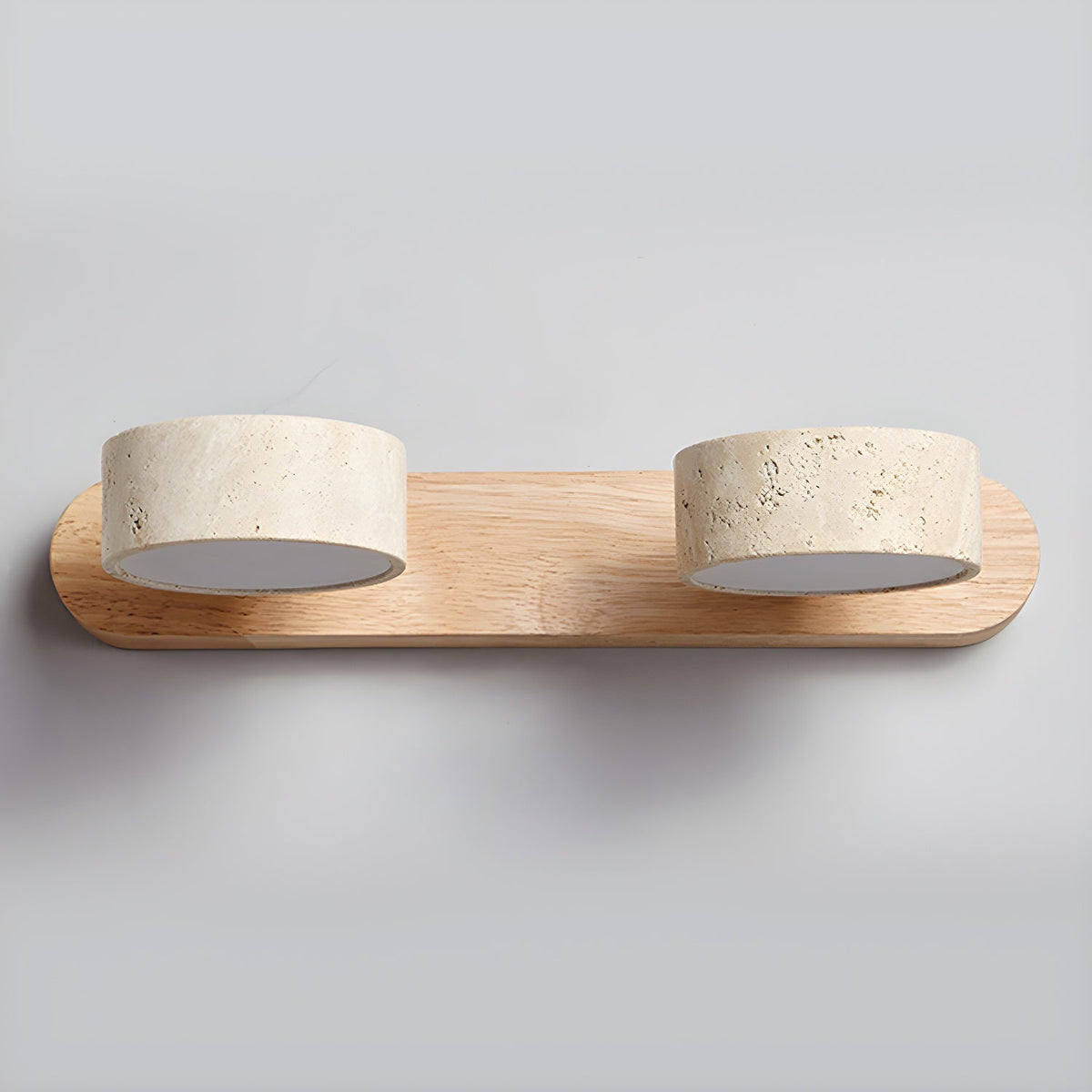 Aplique de pared moderno de travertino redondo con LED 1 luz