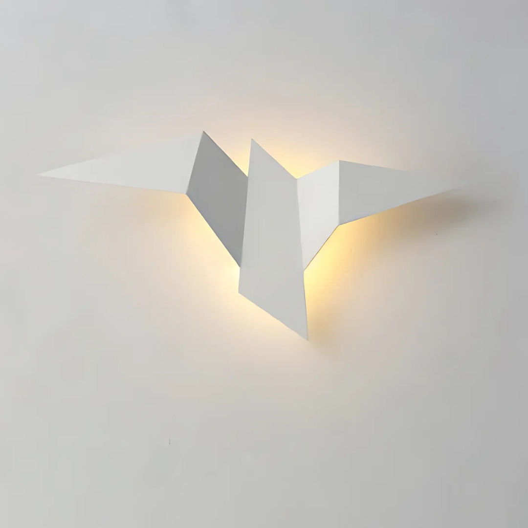 Unieke Origami Wandlamp – Stijlvolle Binnenwandlampen voor Woonkamer en Slaapkamer, Warm LED Licht, Metalen Ontwerp
