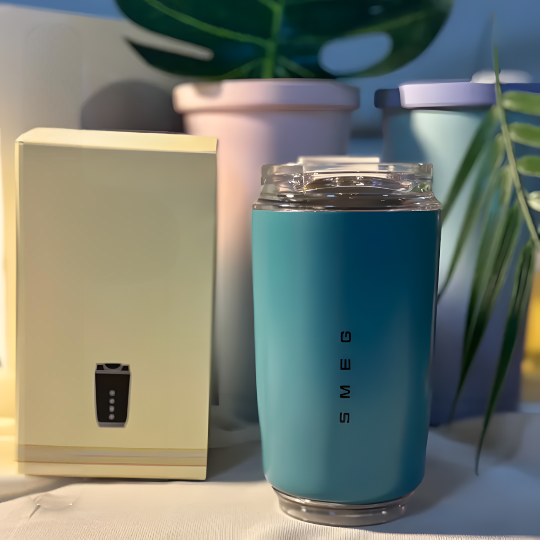 Puili | LuxeTherm Eleganter Thermobecher aus Edelstahl – Isolierter Mehrwegbecher für heiße & kalte Getränke