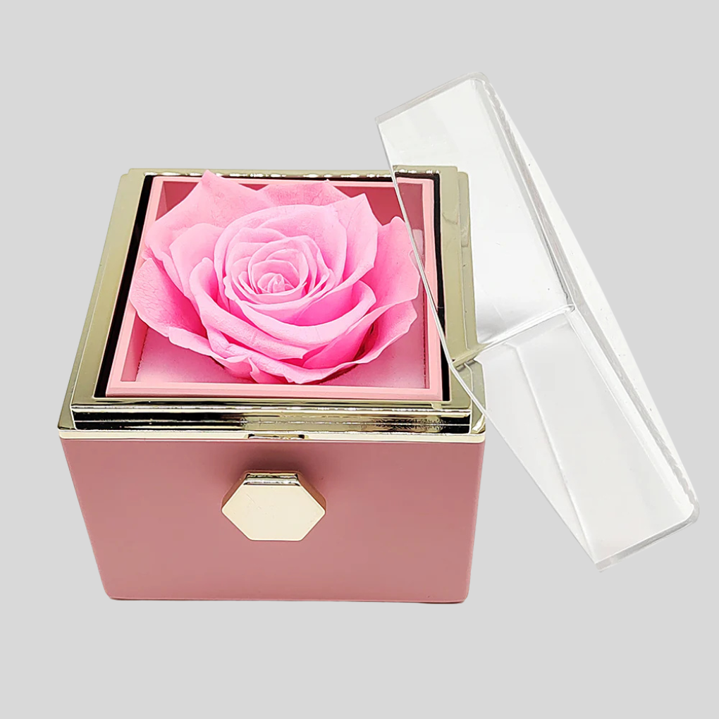 Ewige Rose mit individuell gravierter Halskette