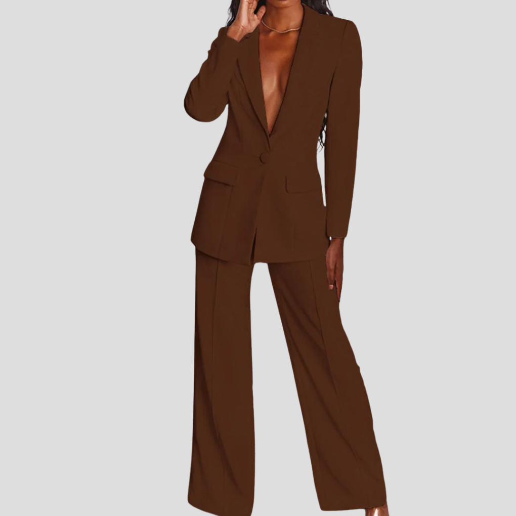 Damen Blazer- und Hosen-Set