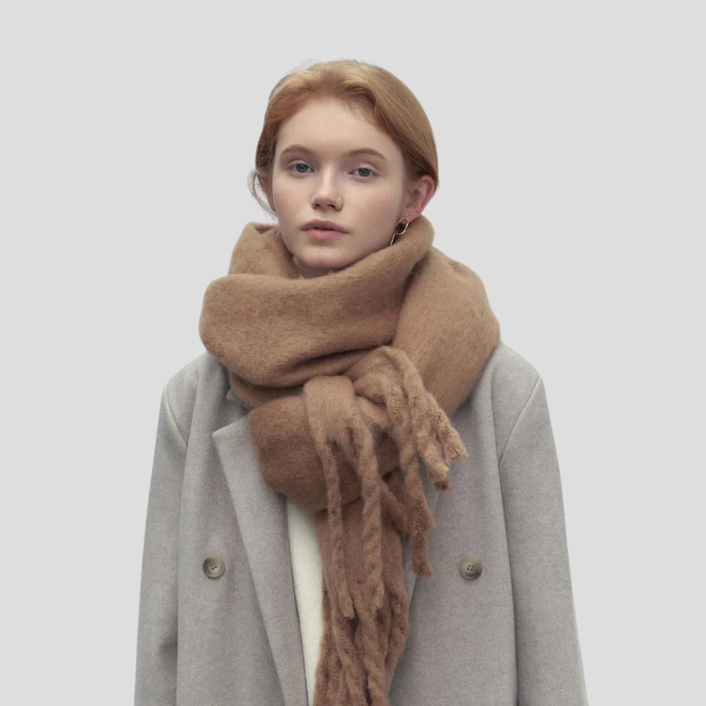 Sciarpa con nappine da donna