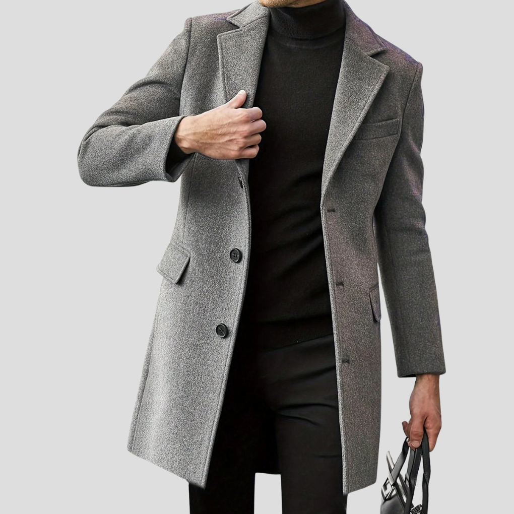 Cappotto classico da uomo con rever