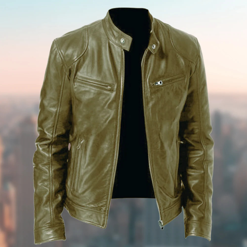 Giacca in pelle da uomo – Design elegante con appeal quotidiano