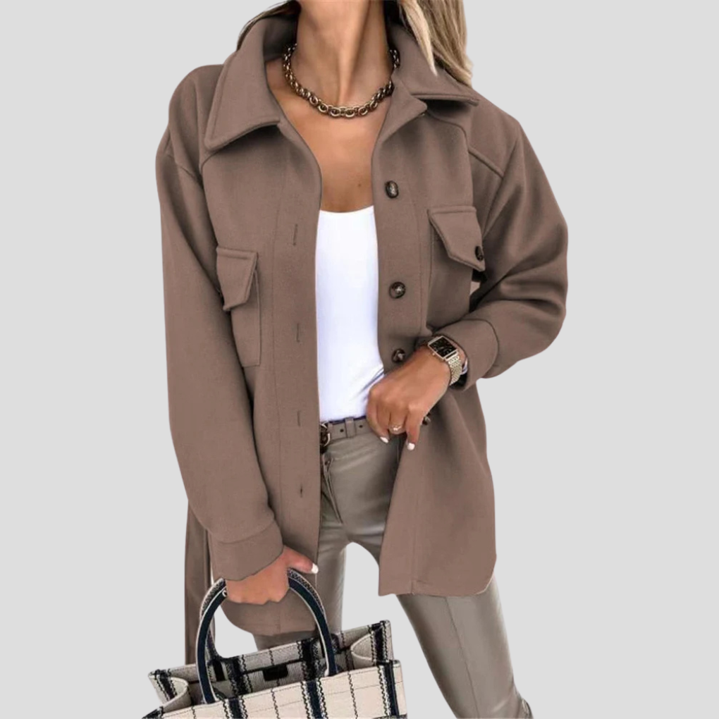 Dames oversized jakke — afslappet lag med alsidig pasform