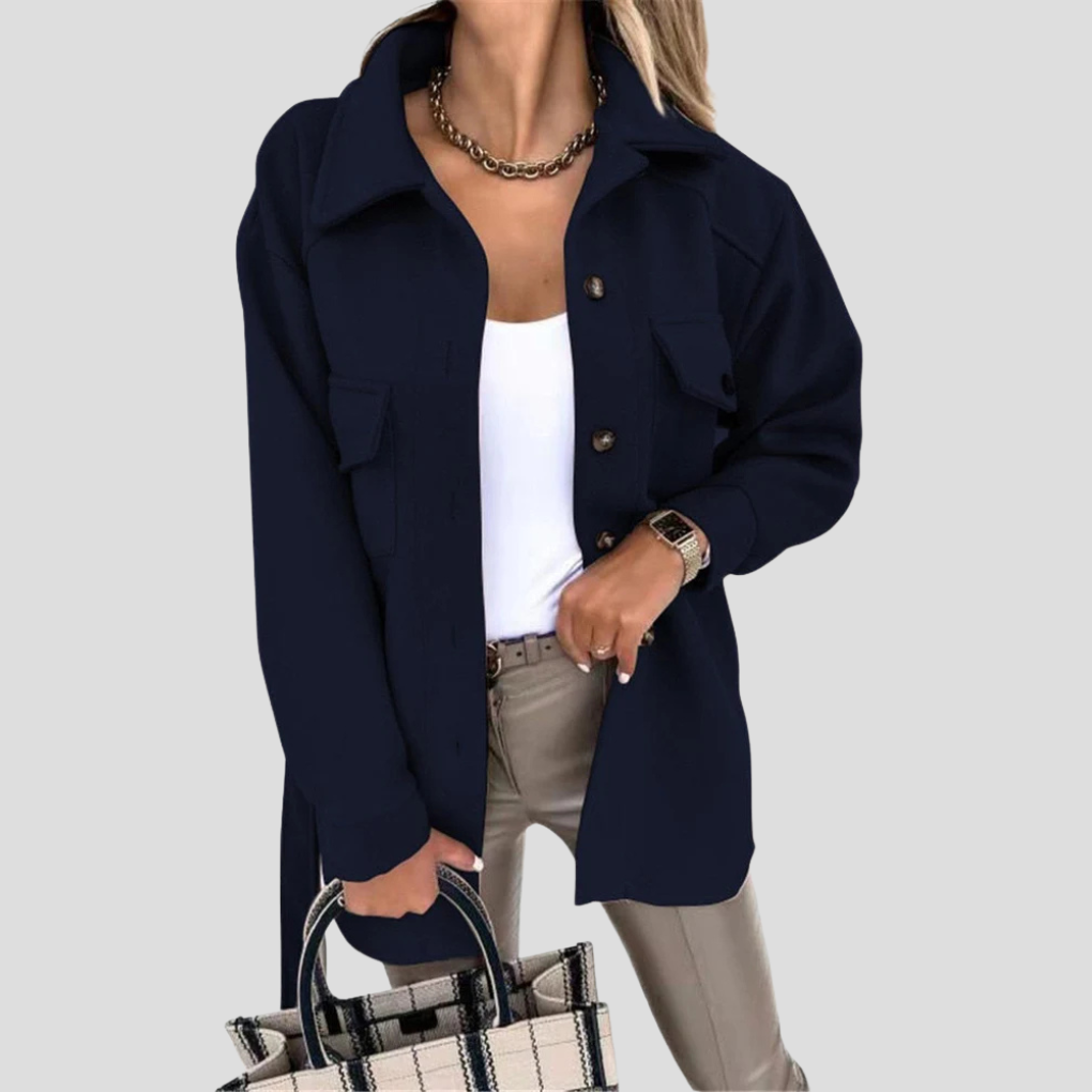 Dames oversized jakke — afslappet lag med alsidig pasform