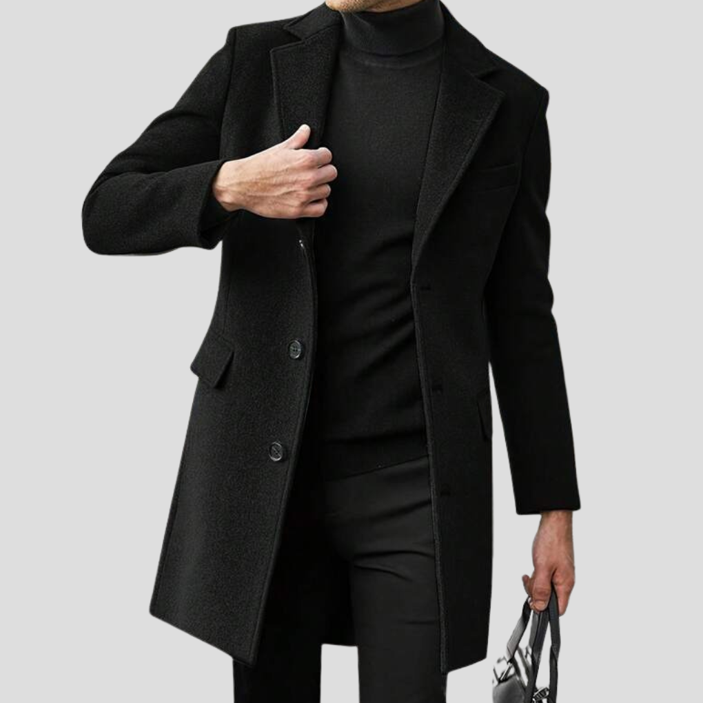 Cappotto classico da uomo con rever