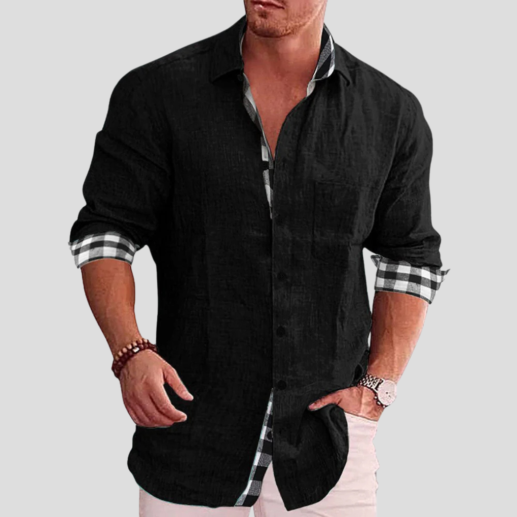 Camicia da uomo – Essenziale quotidiano con linee pulite