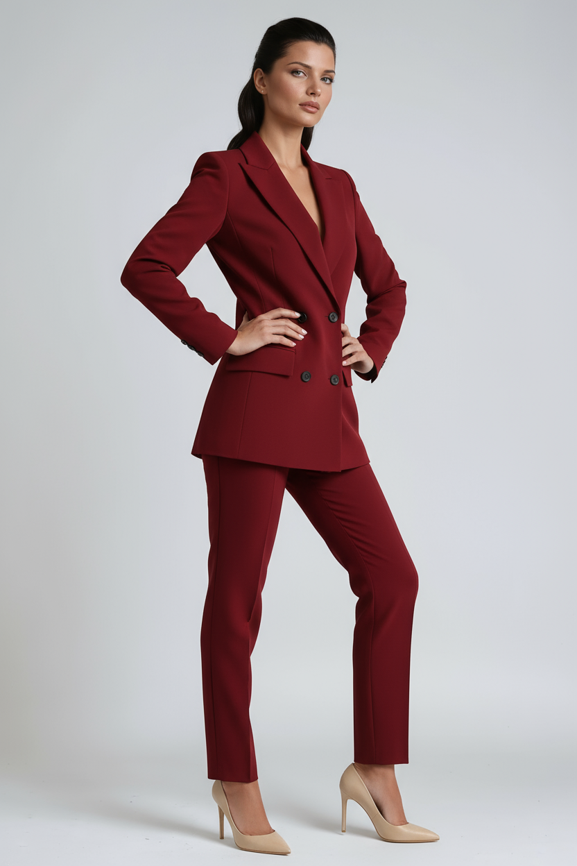 CONJUNTO REFINADO DE TRAJE BLAZER DE DOS PIEZAS